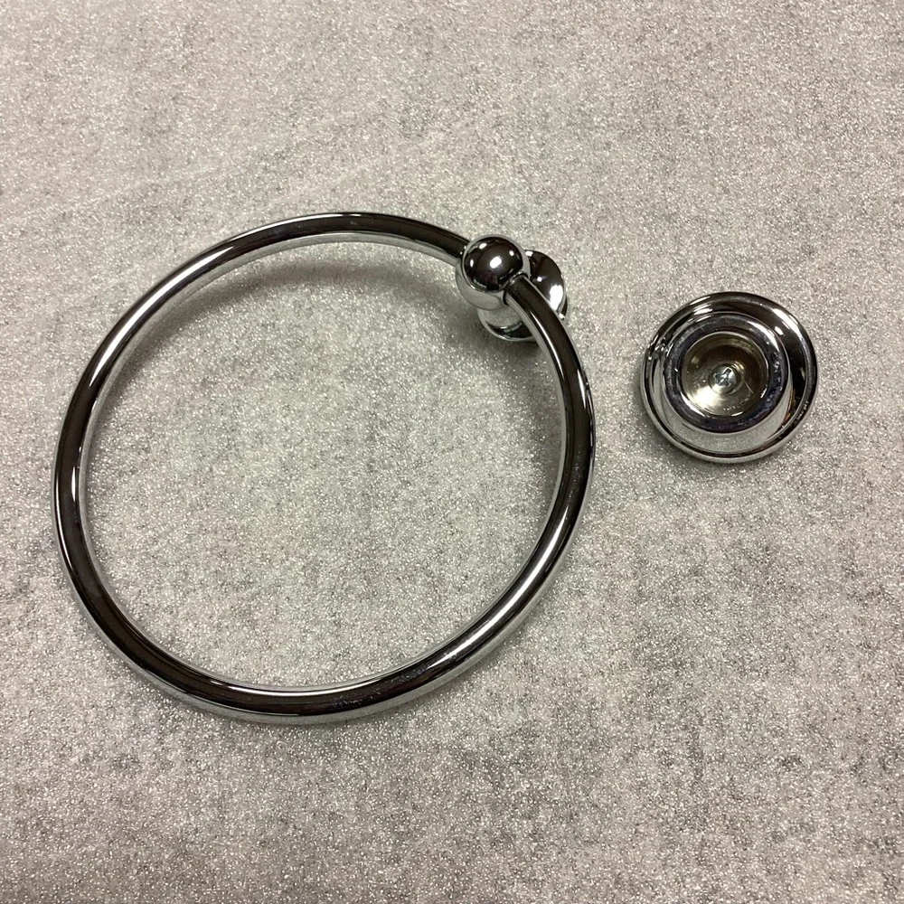 Silver Chrome Wall Mount Towel Ring